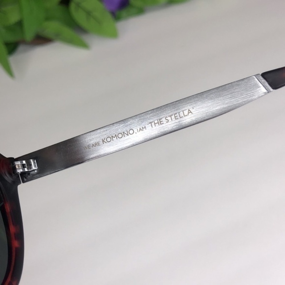 KOMONO Stella Tortoise/Silver Sunglasses NEW - Picture 12 of 15